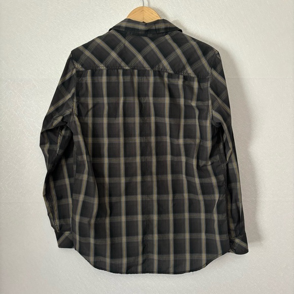 Machine Custom Co. Black/Yellow Plaid Long Sleeve Shirt Men's Medium - Picture 2 of 10